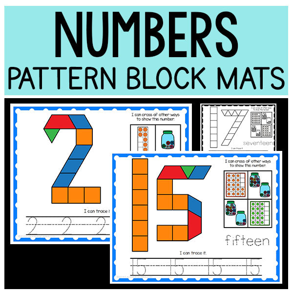 Number 0-20 Pattern Block Mats
