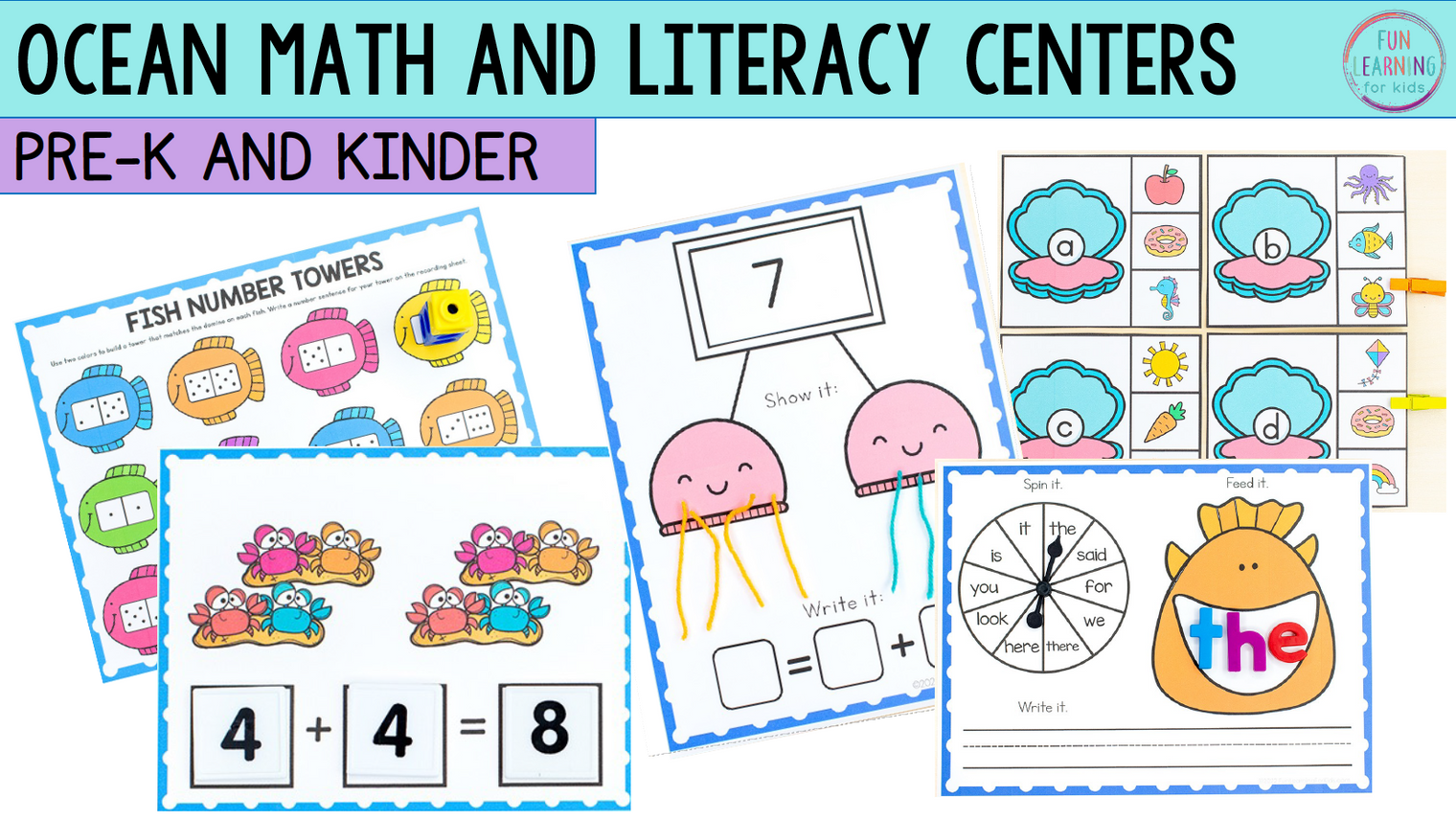 Ocean Math and Literacy Centers