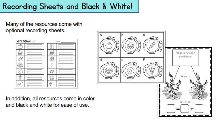 Ocean Math and Literacy Centers