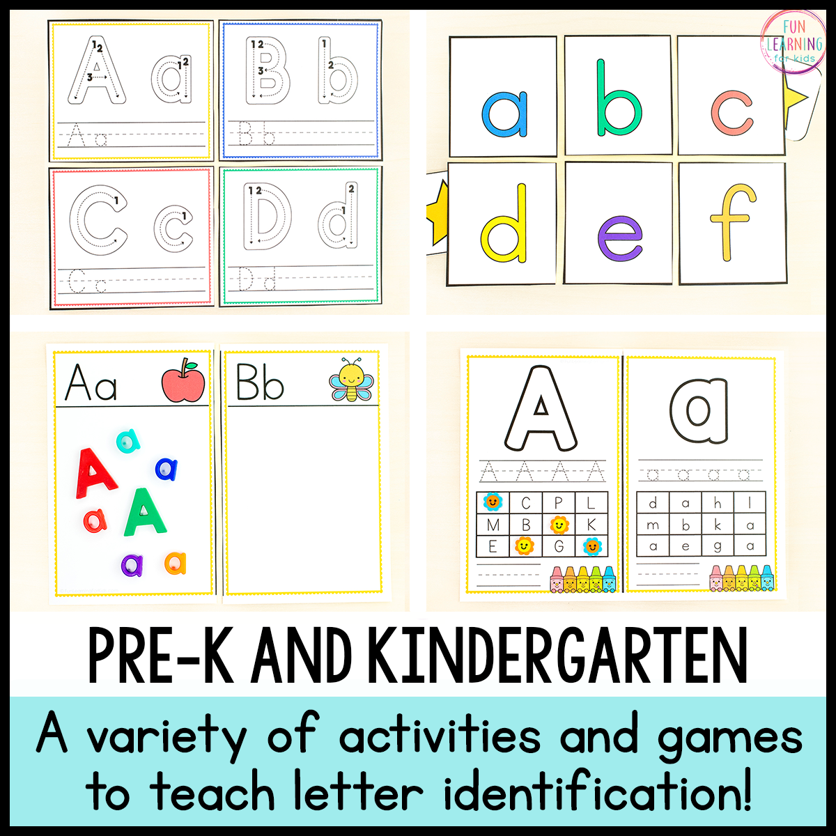 Alphabet Letter Recognition and Letter Identification Centers – Fun ...