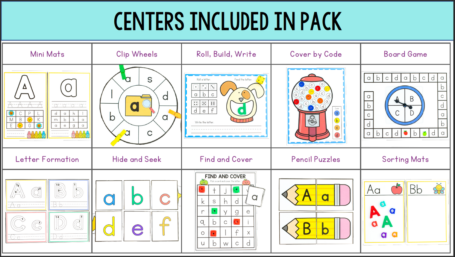 Alphabet Letter Recognition and Letter Identification Centers