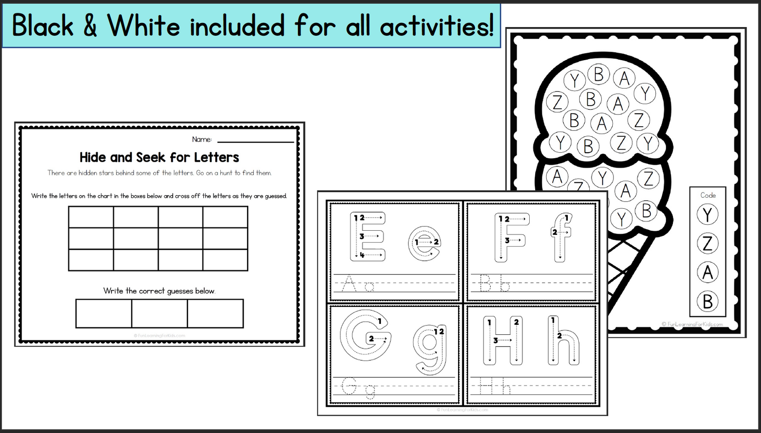 Alphabet Letter Recognition and Letter Identification Centers