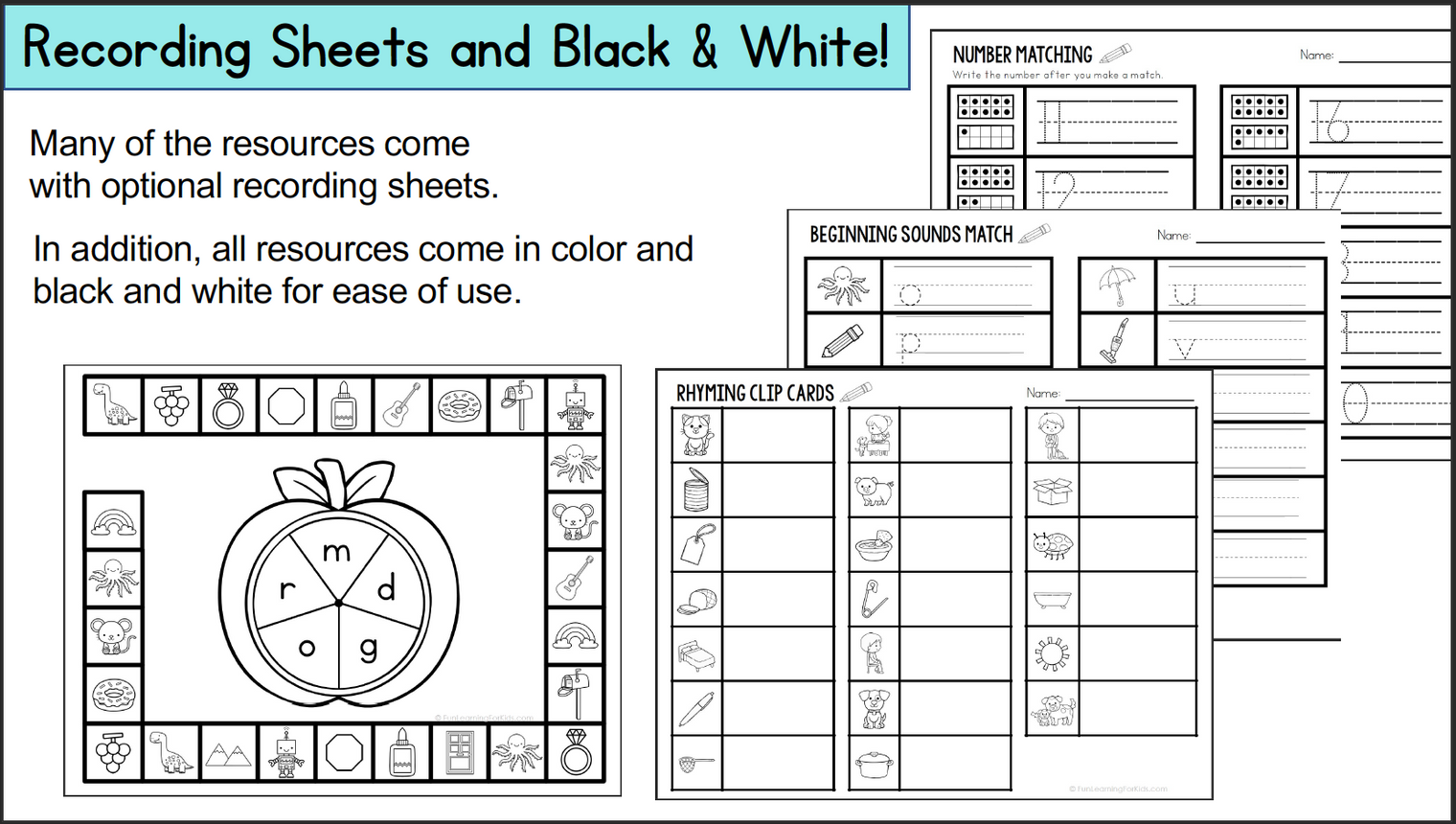 Apple Theme Math and Literacy Centers for Pre-K and Kindergarten