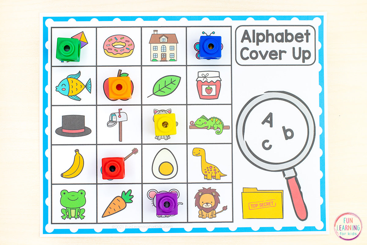 Alphabet Mats and Alphabet Worksheets for Letters and Beginning Sounds - NO PREP