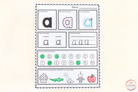 Alphabet Mats and Alphabet Worksheets for Letters and Beginning Sounds - NO PREP