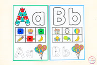 Alphabet Mats and Alphabet Worksheets for Letters and Beginning Sounds - NO PREP