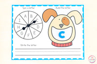 Alphabet Mats and Alphabet Worksheets for Letters and Beginning Sounds - NO PREP