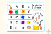 Alphabet Mats and Alphabet Worksheets for Letters and Beginning Sounds - NO PREP