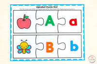 Alphabet Mats and Alphabet Worksheets for Letters and Beginning Sounds - NO PREP