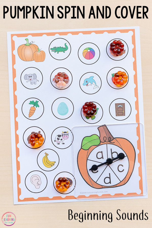 Differentiated Pumpkin Spin and Cover Literacy Activities