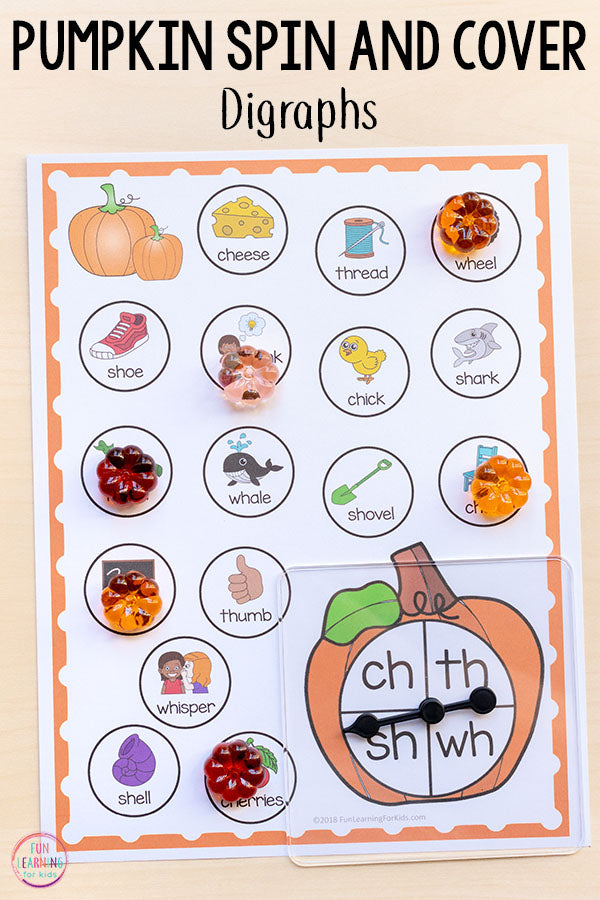 Differentiated Pumpkin Spin and Cover Literacy Activities