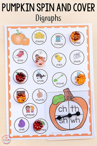 Differentiated Pumpkin Spin and Cover Literacy Activities