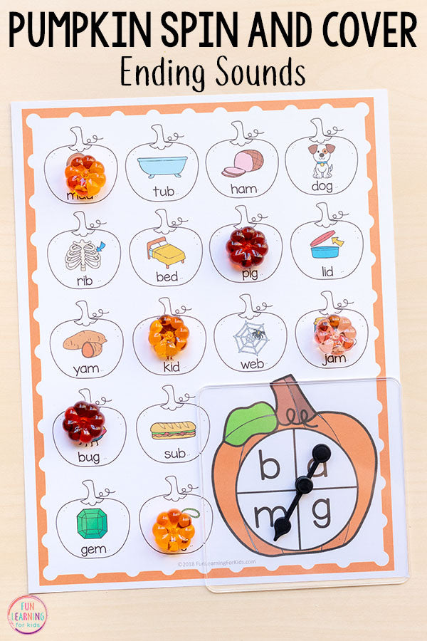 Differentiated Pumpkin Spin and Cover Literacy Activities