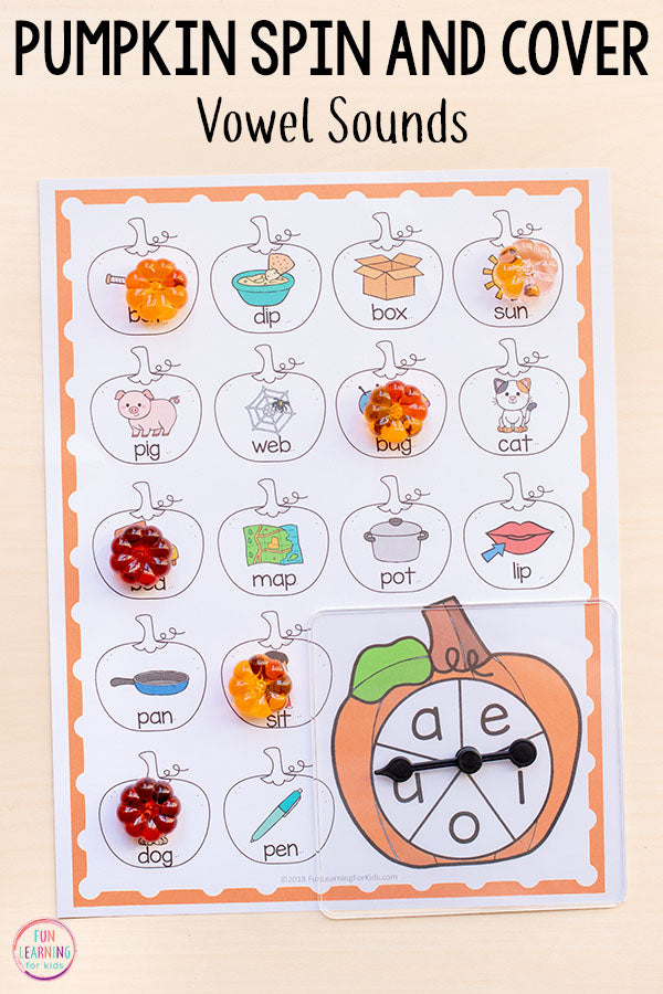 Differentiated Pumpkin Spin and Cover Literacy Activities