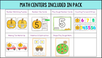 Pumpkin Theme Fall Math and Literacy Centers for Preschool, Pre-K & Kindergarten