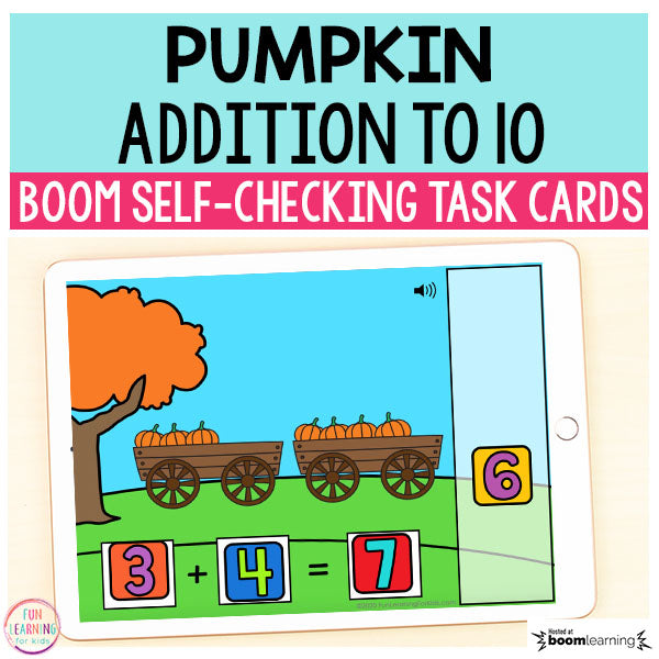 Pumpkin Addition to 10 Boom Cards™ | Digital Task Cards