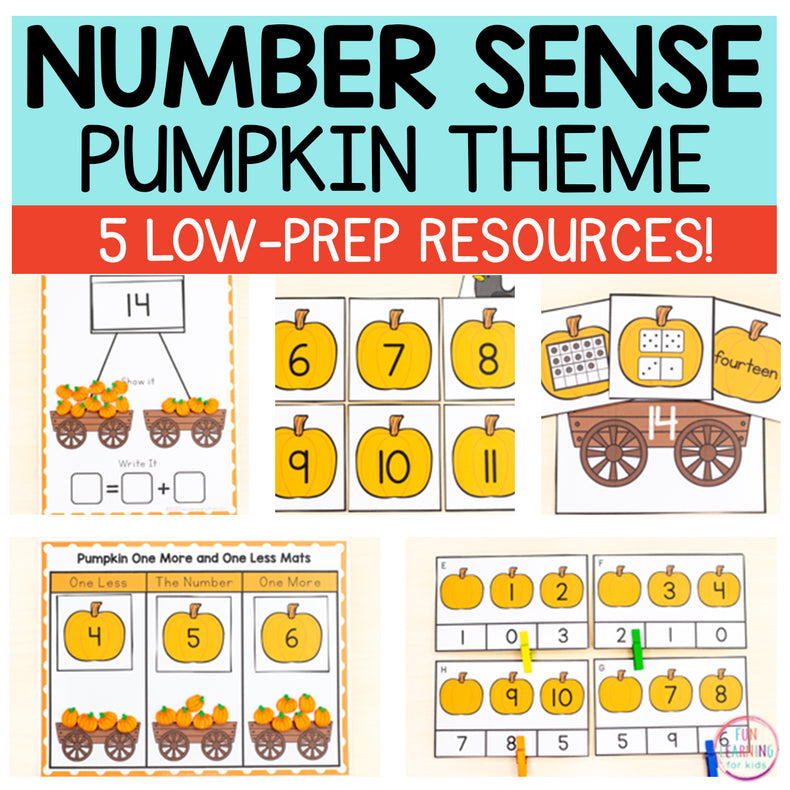 Pumpkin Number Sense Math Activities
