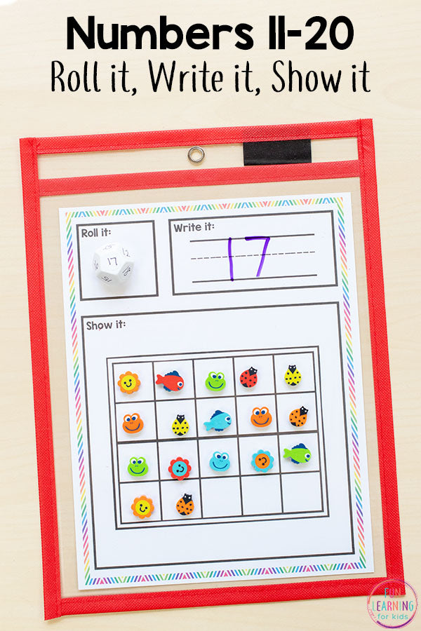 Numbers 11-20 Math Pack for Kindergarten Math Centers