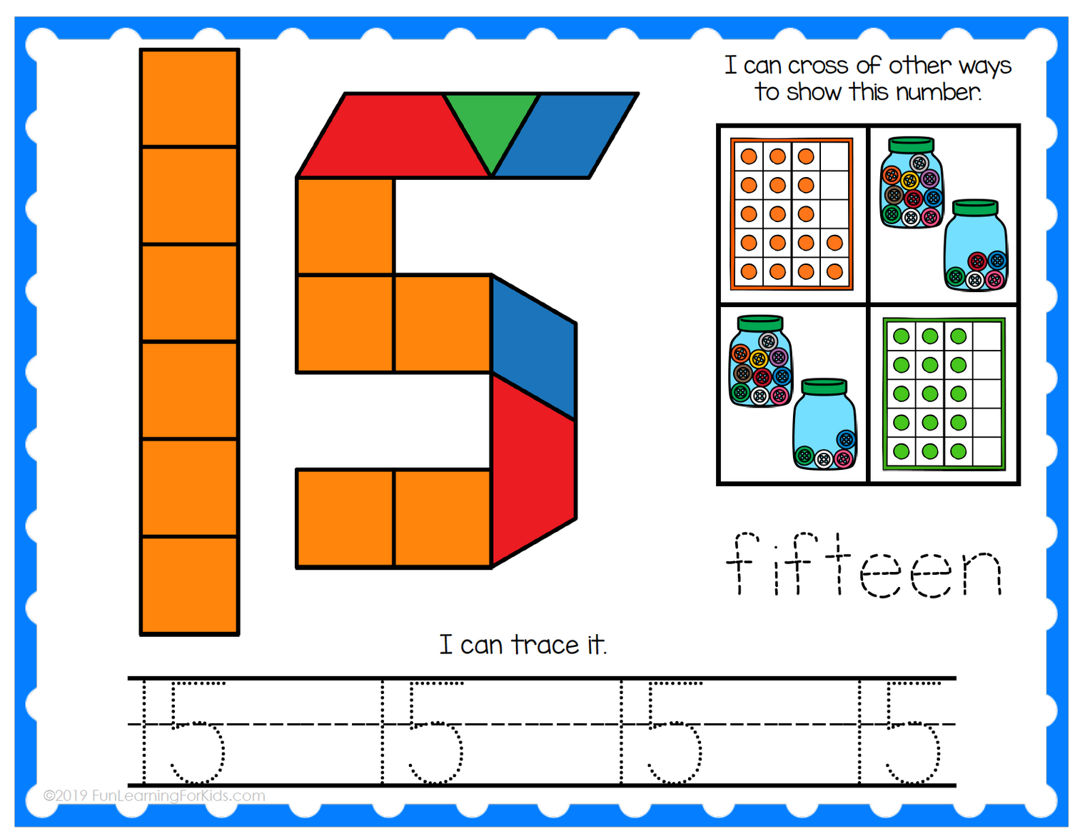 Number 0-20 Pattern Block Mats