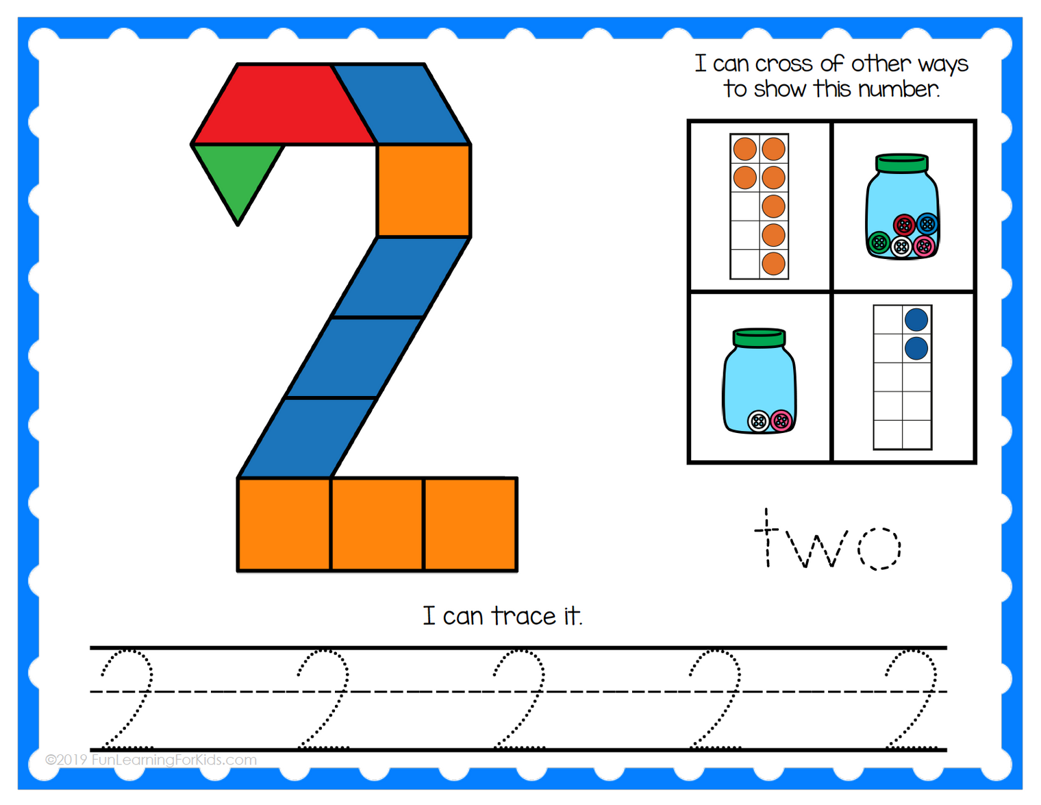 Number 0-20 Pattern Block Mats