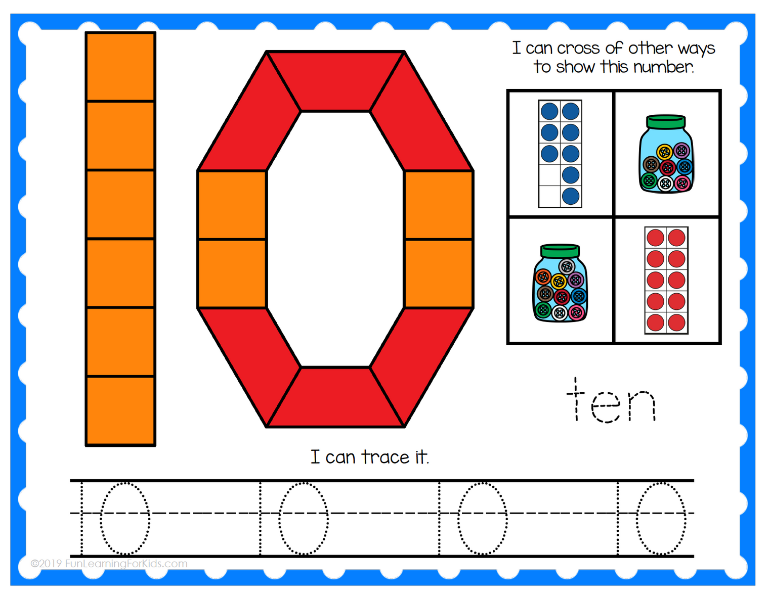 Number 0-20 Pattern Block Mats