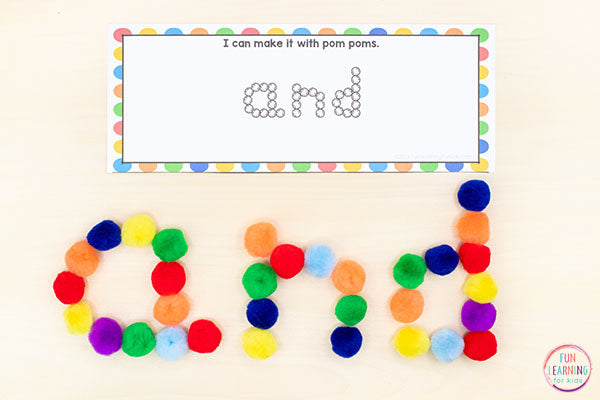Editable Sight Word Building Cards