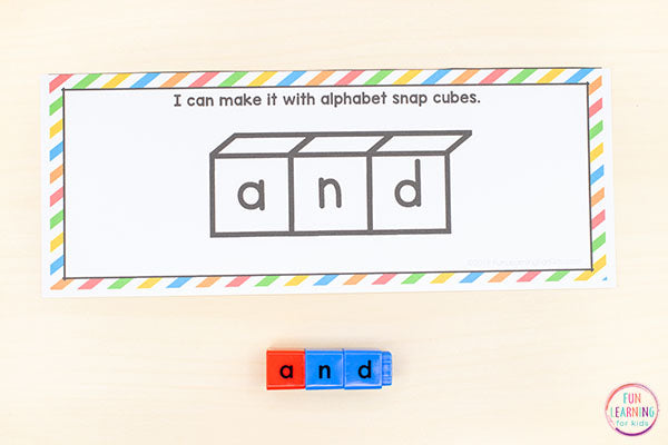 Editable Sight Word Building Cards