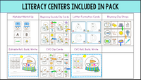 Snowman Theme Math & Literacy Centers for Preschool, Pre-K & Kindergarten