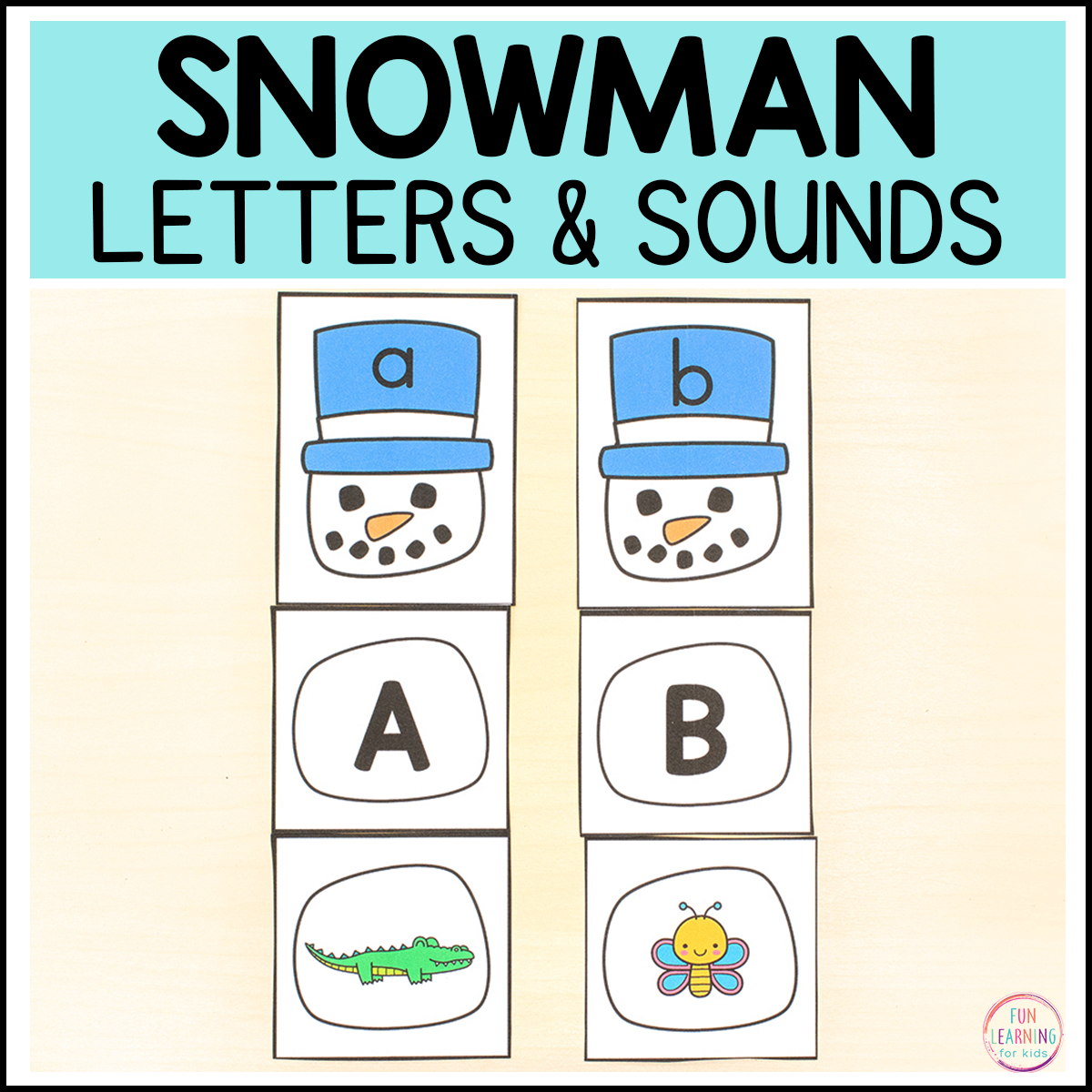 Snowman Letters and Sounds Match Up