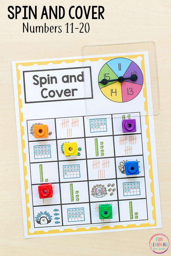 Numbers 11-20 Math Pack for Kindergarten Math Centers