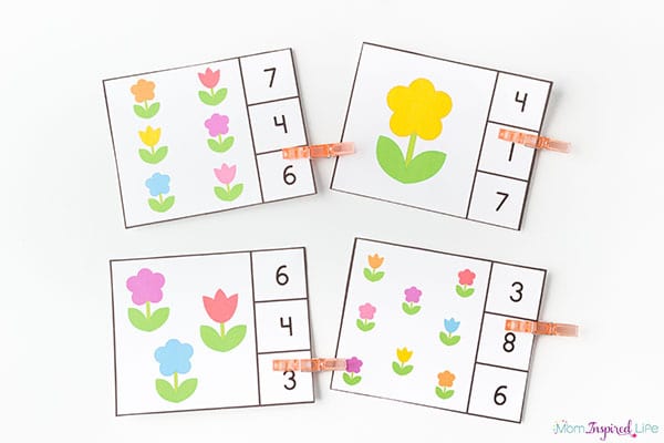 Spring Math and Literacy Centers Bundle for Preschool, Pre-K and Kindergarten