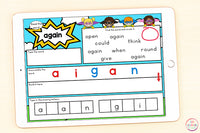 Superhero Sight Word Mats First Grade - Google Slides & Seesaw