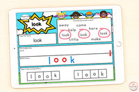 Superhero Sight Words Mat Pre-Primer / Pre-K - Google Slides & Seesaw