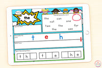 Superhero Sight Words Mat Pre-Primer / Pre-K - Google Slides & Seesaw