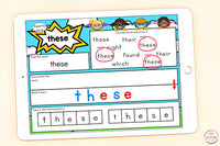 Superhero Sight Word Mats Second Grade - Google Slides & Seesaw