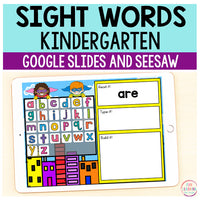 Superhero Sight Words Primer / Kindergarten - Google Slides & Seesaw