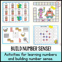 Number Mats and Number Worksheets - NO PREP Number Sense Activities