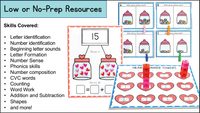 Valentine's Day Math & Literacy Centers for Preschool, Pre-K & Kindergarten