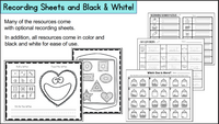 Valentine's Day Math & Literacy Centers for Preschool, Pre-K & Kindergarten