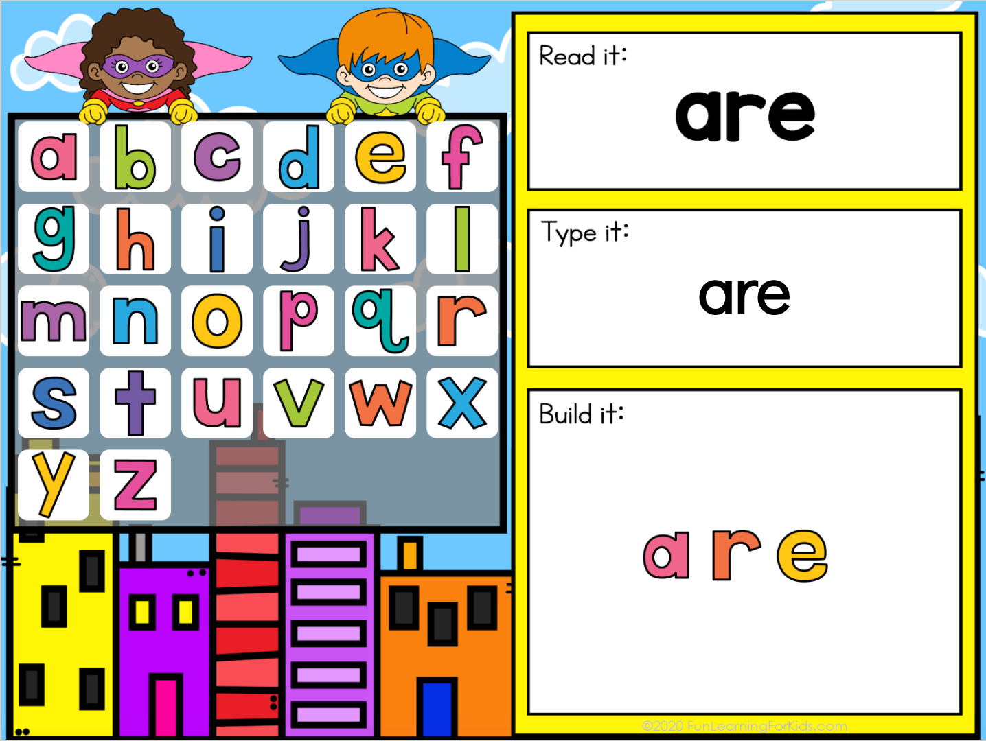 Superhero Sight Words Primer / Kindergarten - Google Slides & Seesaw