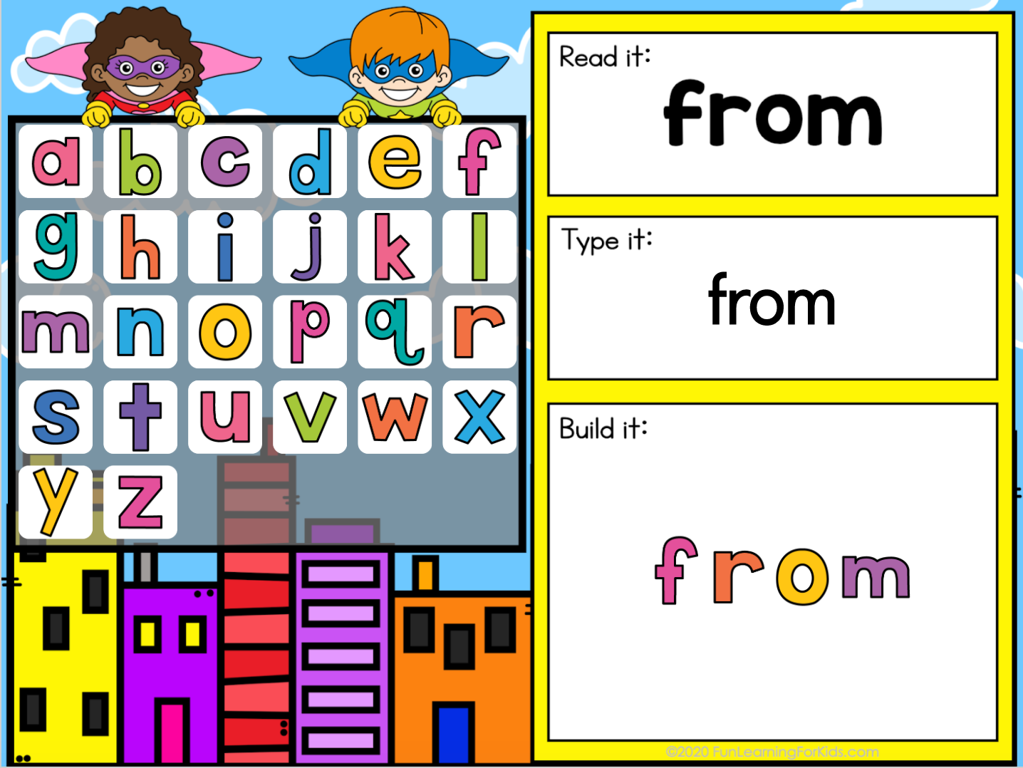 Superhero Sight Words First Grade - Google Slides & Seesaw