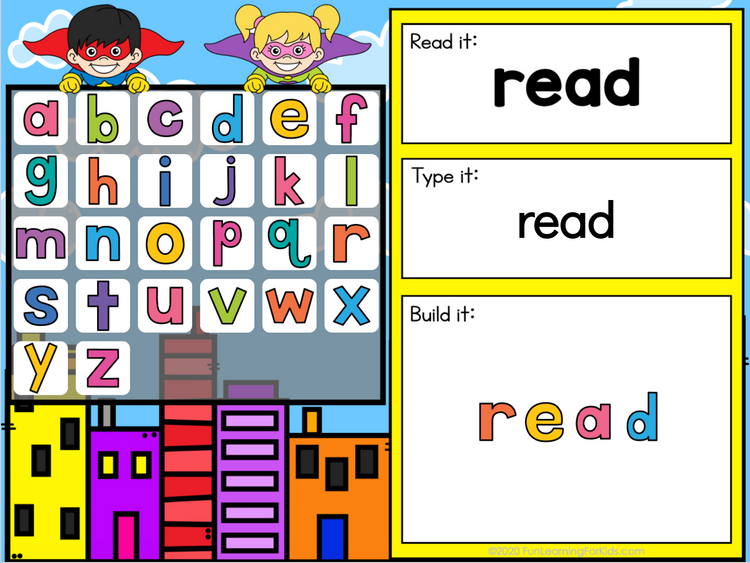Superhero Sight Words Bundle | 220 Sight Words | Google Slides and Seesaw