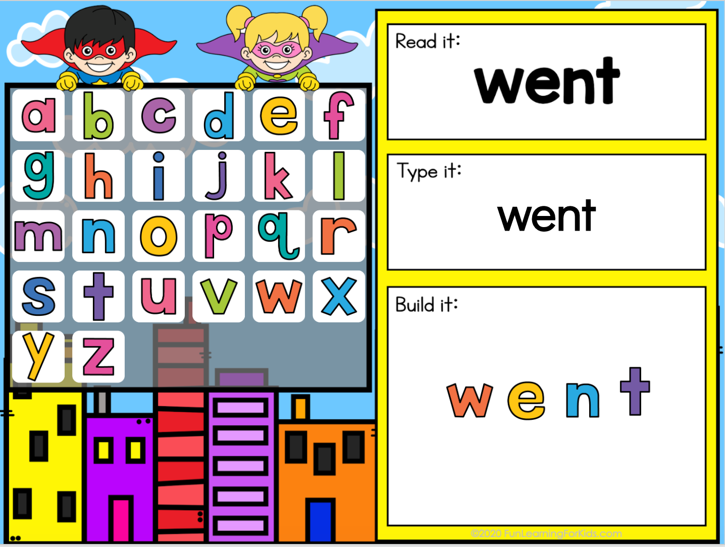 Superhero Sight Words Primer / Kindergarten - Google Slides & Seesaw